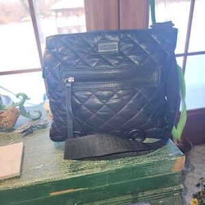 Kenneth Cole Reaction Black Quilted Crossbody Bag